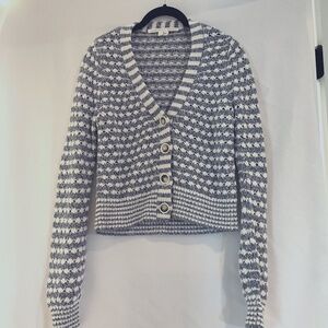 Gray and White Women's Sweater